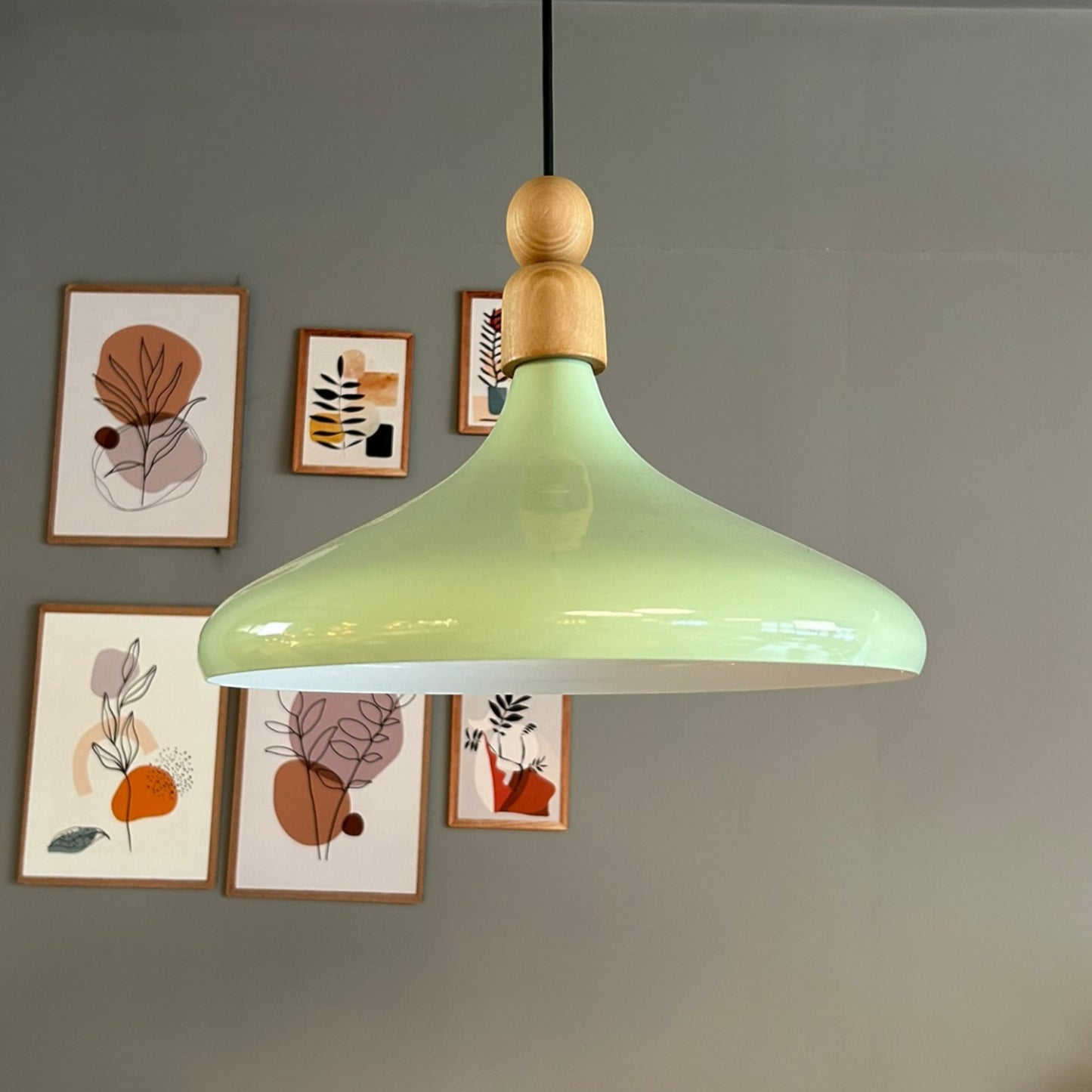 LED Pendelleuchte Perle Holz Metall Ø35 cm, E27, Modern Pendelleuchte