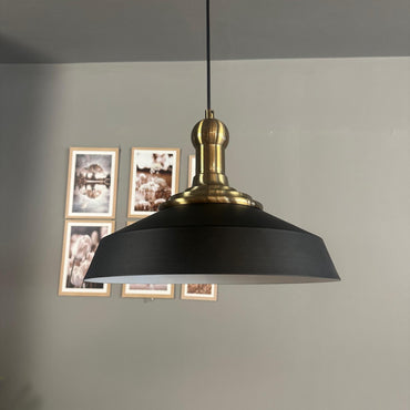 Pendelleuchte Lema Schwarz Knob Ø37,5 cm, Metall Hängelampe