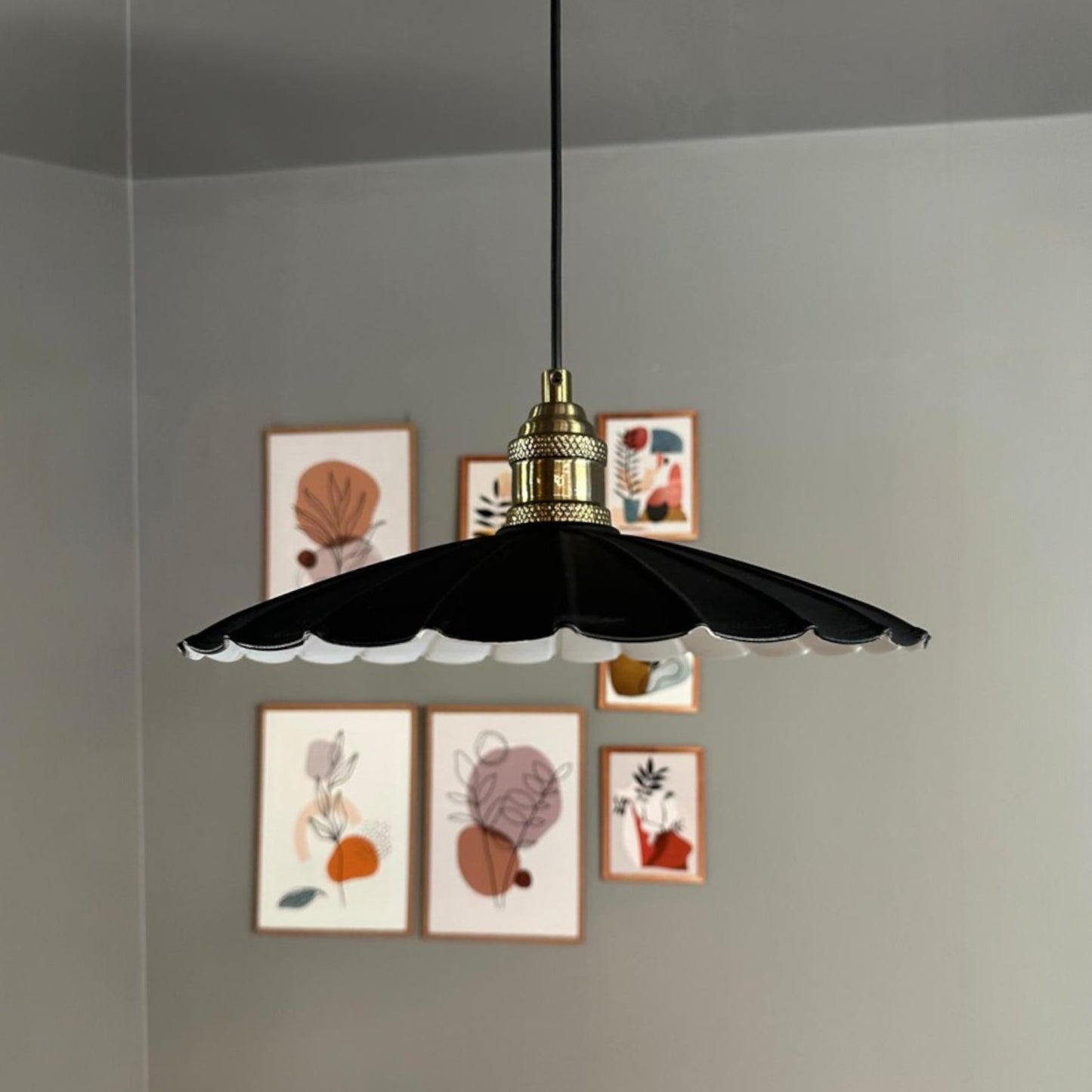 Pendelleuchte Risso Metall Ø34cm, Modern Hängelampe ohne Leuchtmittel