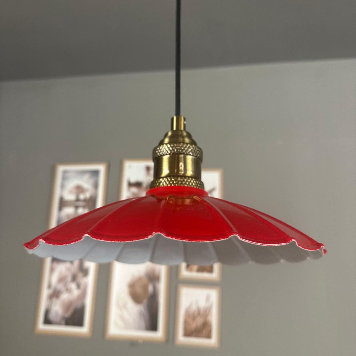 Pendelleuchte Risso Holz Metall, Modern Hängelampe ohne Leuchtmittel