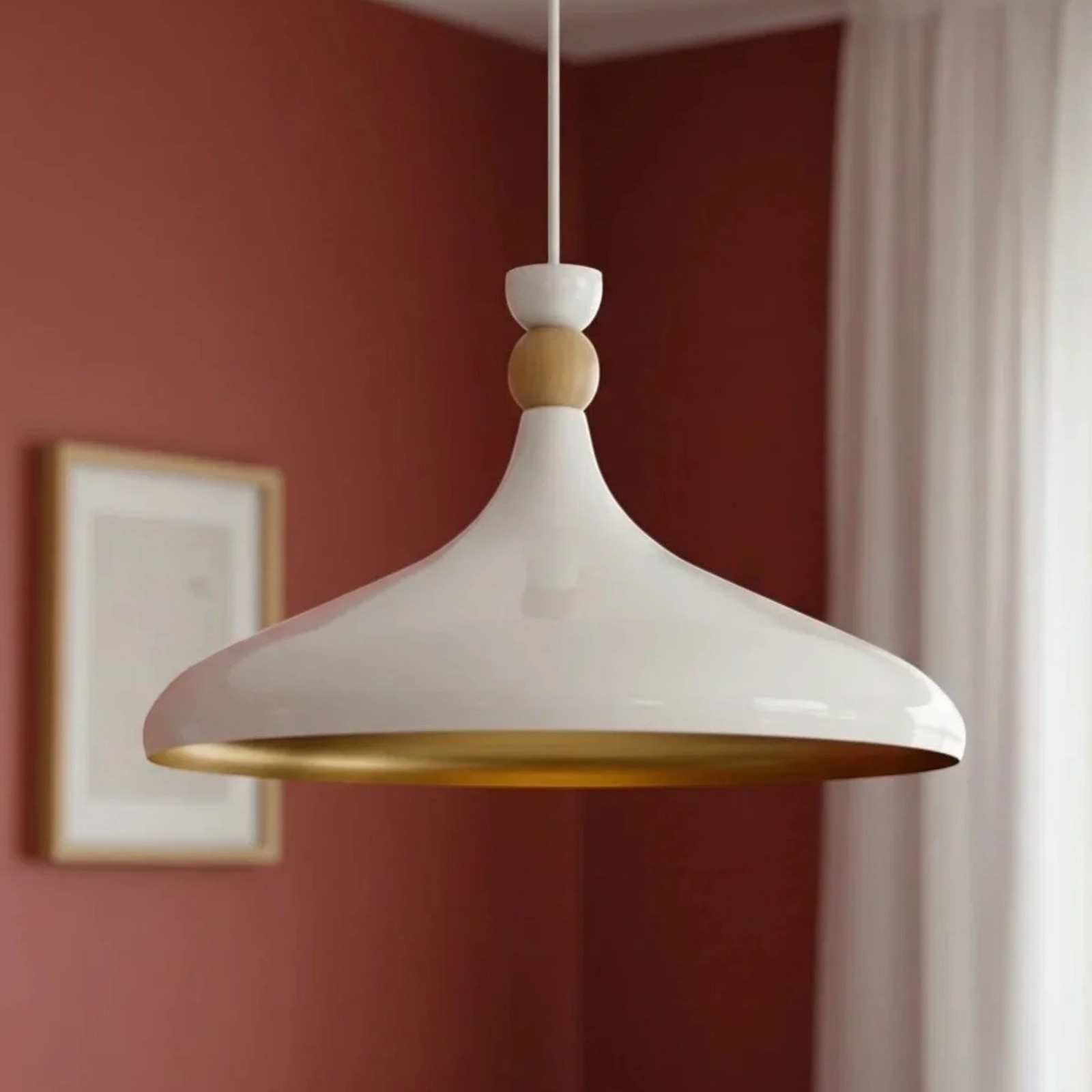Pendelleuchte Ø35 cm Metall E27 Moderne Lampe, Ohne Leuchtmittel