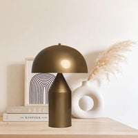 Lampe de table champignon en métal