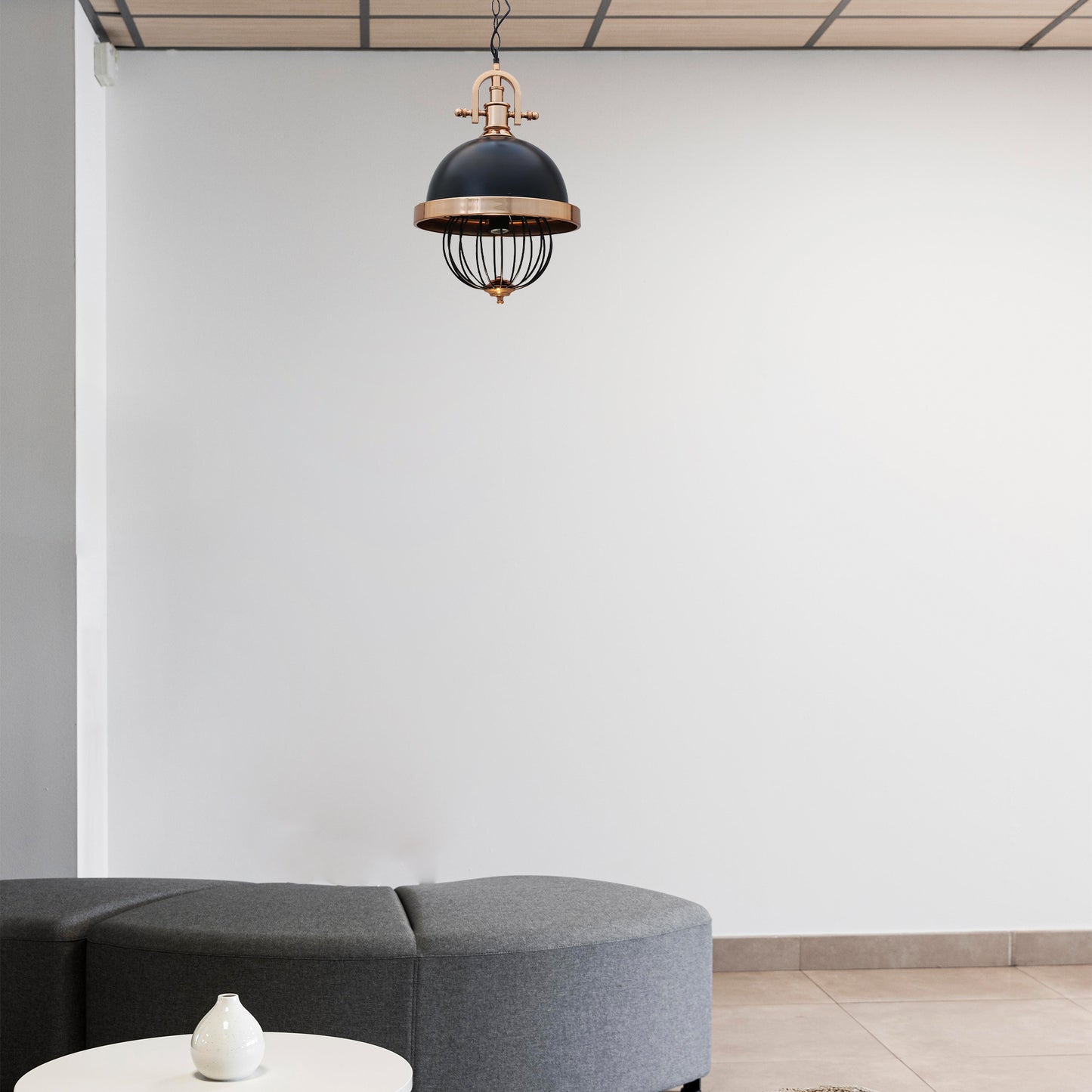 Pendelleuchte Richae Wohnzimmerlampe Hängelampe 35cm E27 Pendelleuchte Schwarz