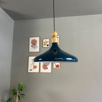 LED Pendelleuchte Perle Holz Metall Ø35 cm, E27, Modern Pendelleuchte