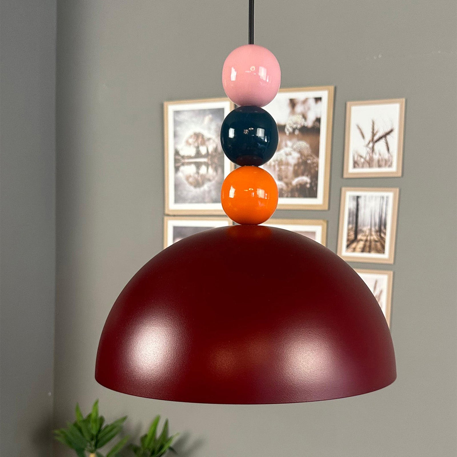 Pendelleuchte Yimpi Wulst Metall Ø30cm, Modern Hängelampe