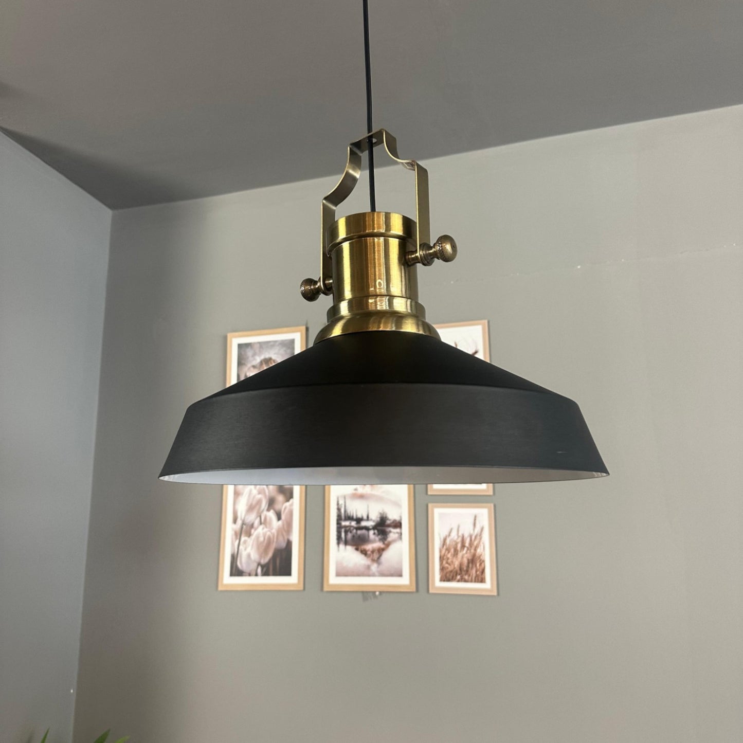 Pendelleuchte Lema Ø37,5 cm, Metall Hängelampe ohne Leuchtmittel