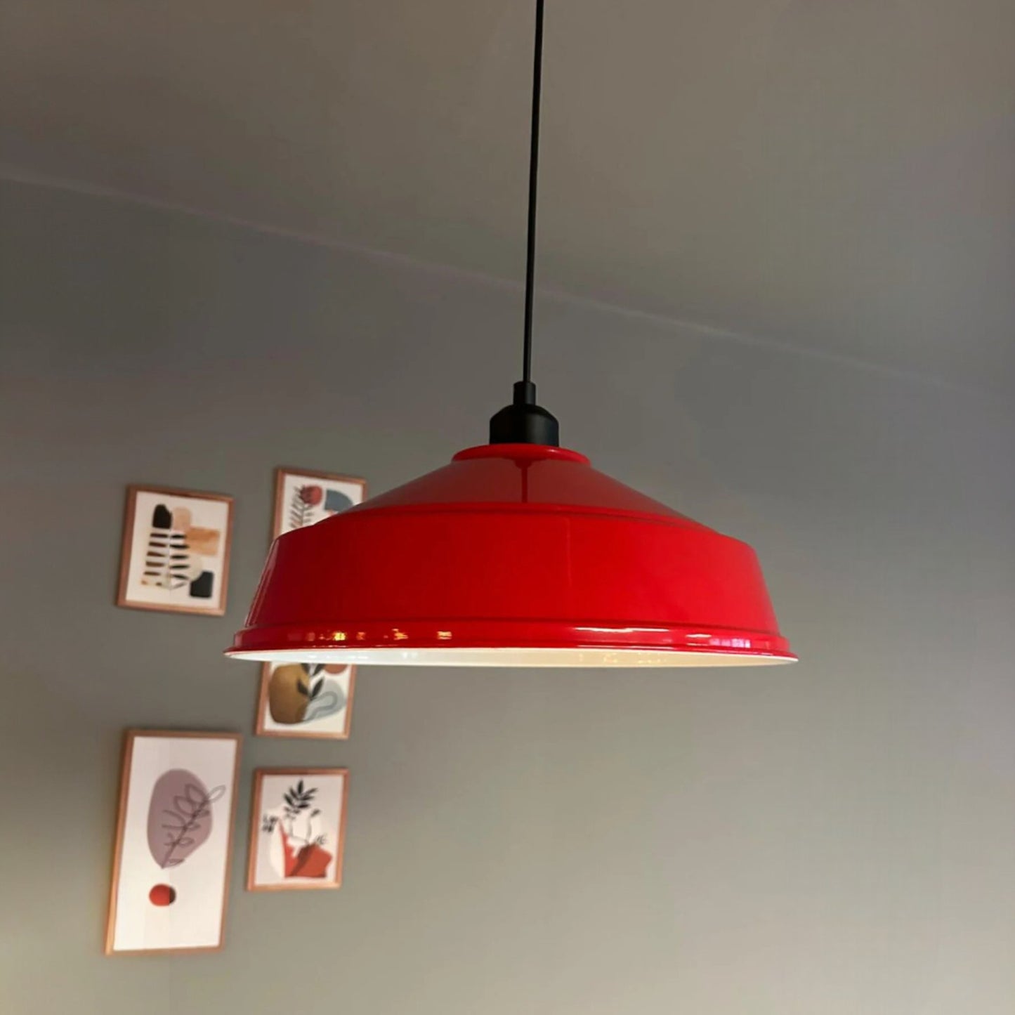 Pendelleuchte Carmelo Halbe Tulpe Ø35 cm, Metall Hängelampe