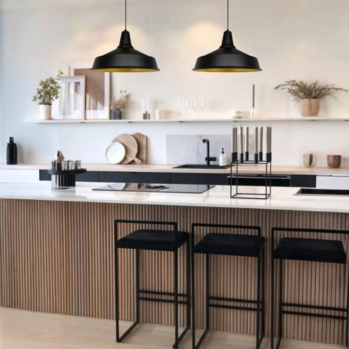 Pendelleuchte Retro Metall Ø41cm, Retro Hängelampe