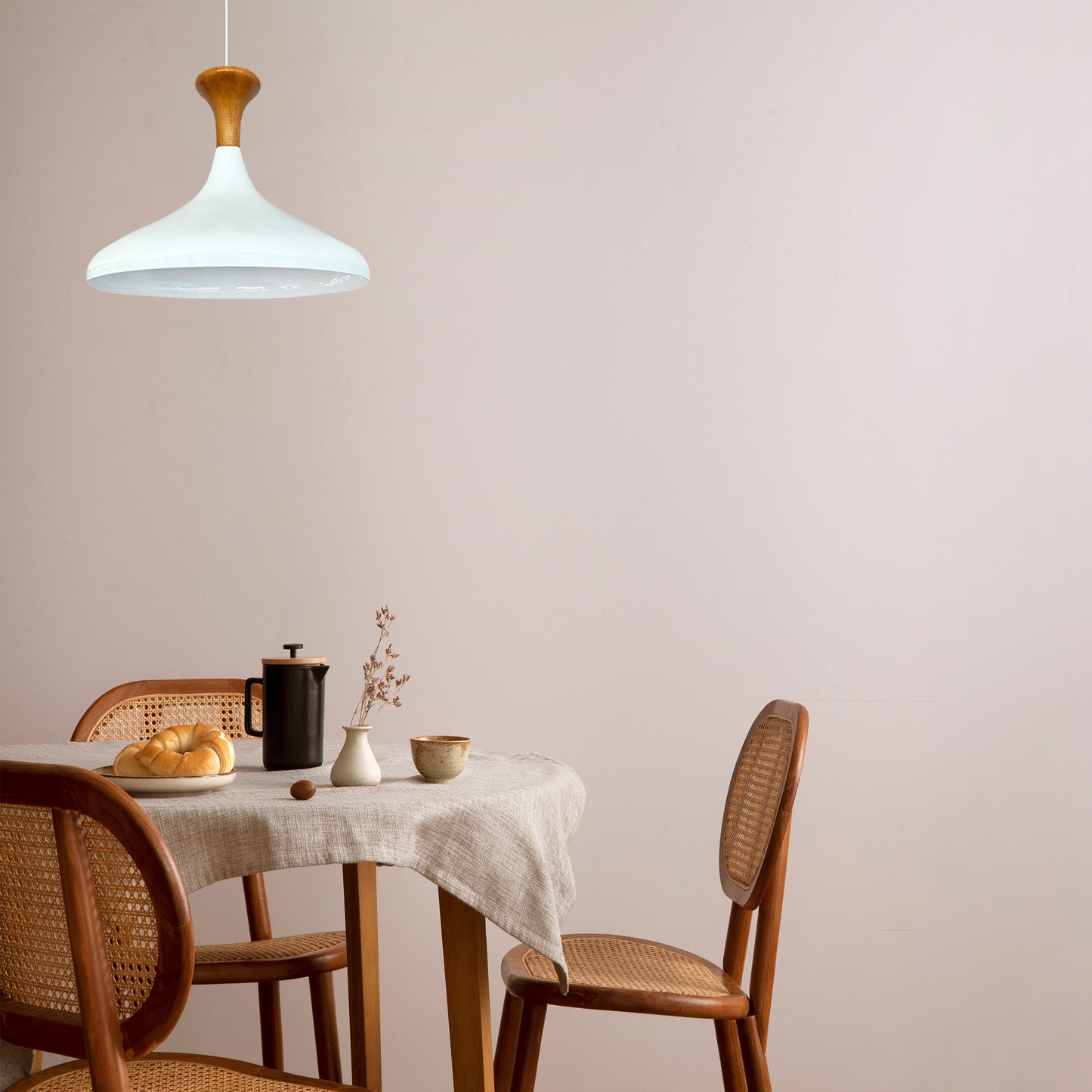 Pendelleuchte Bamyum Pendelleuchte Champion 35cm Metall Weiss-Innen Weiss E27 Lampe