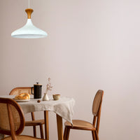 Pendelleuchte Bamyum Pendelleuchte Champion 35cm Metall Weiss-Innen Weiss E27 Lampe