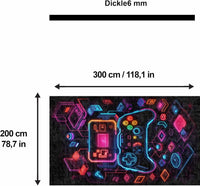 Gamer Teppich Console, Chenille Druck, maschinell gefertigt für das Gaming Zimmer