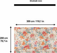 Bedruckter Teppich Sonika Chenille Print Maschinell hergestellt, waschbarer Vintage-Teppich