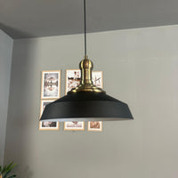 Pendelleuchte Lema Schwarz Knob Ø37,5 cm, Metall Hängelampe