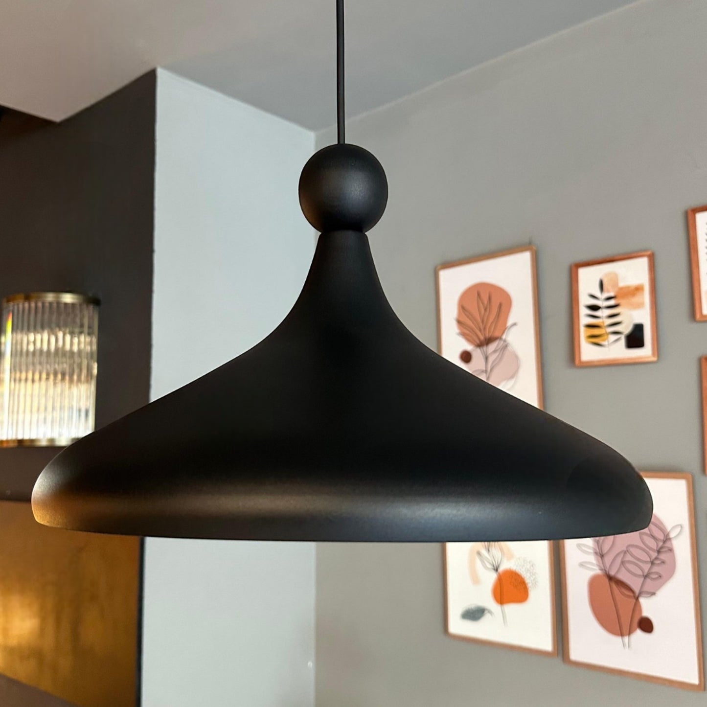 Pendelleuchte Wulst Metall Ø35cm, Modern Hängelampe