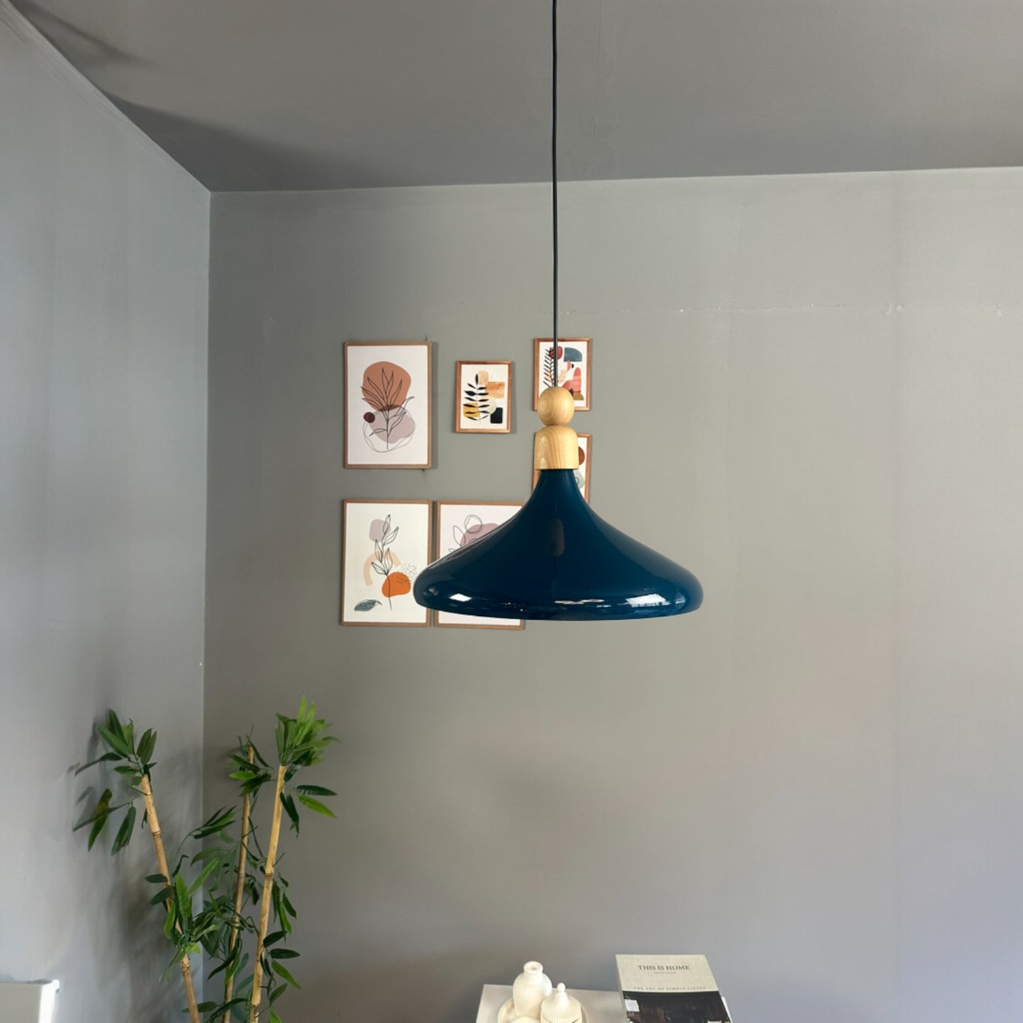 LED Pendelleuchte Perle Holz Metall Ø35 cm, E27, Modern Pendelleuchte