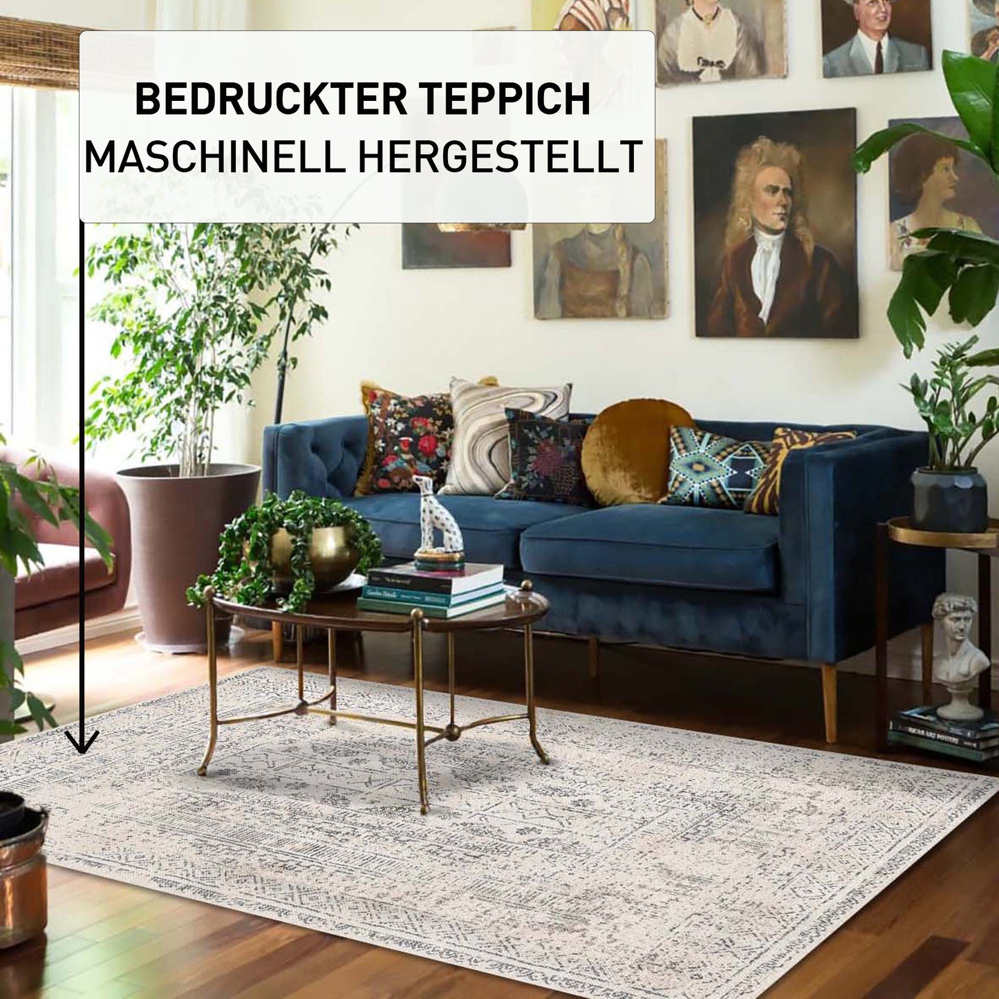 Duncan Bedruckter Teppich Chenille-Druck Maschinell Hergestellt