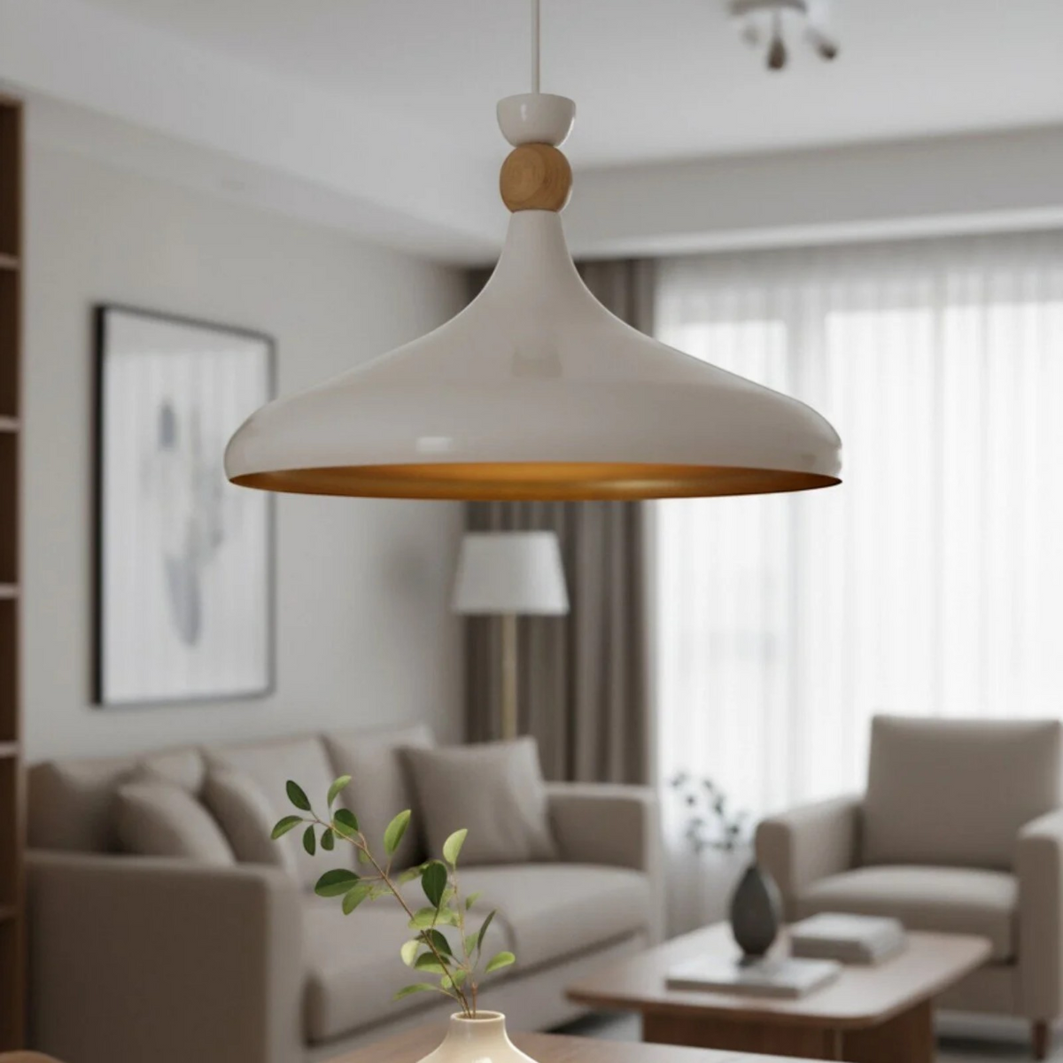 Pendelleuchte Ø35 cm Metall E27 Moderne Lampe, Ohne Leuchtmittel