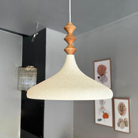 Bamyum Champion Holz Metall E27 Moderne Pendellampe