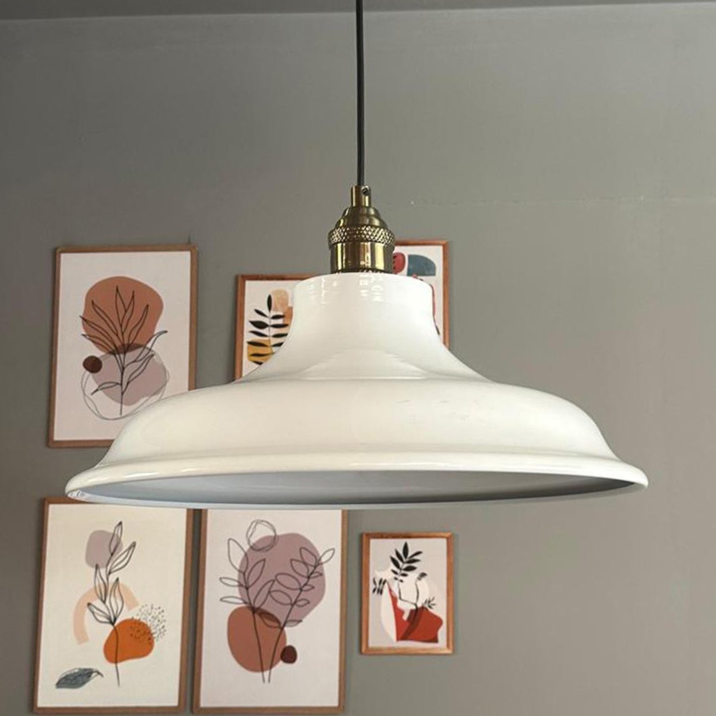 Pendelleuchte Bergo Tulpe Ø40 cm, Metall Hängelampe