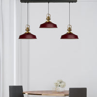 Pendelleuchte Trio Metall Ø35cm, Retro Hängelampe