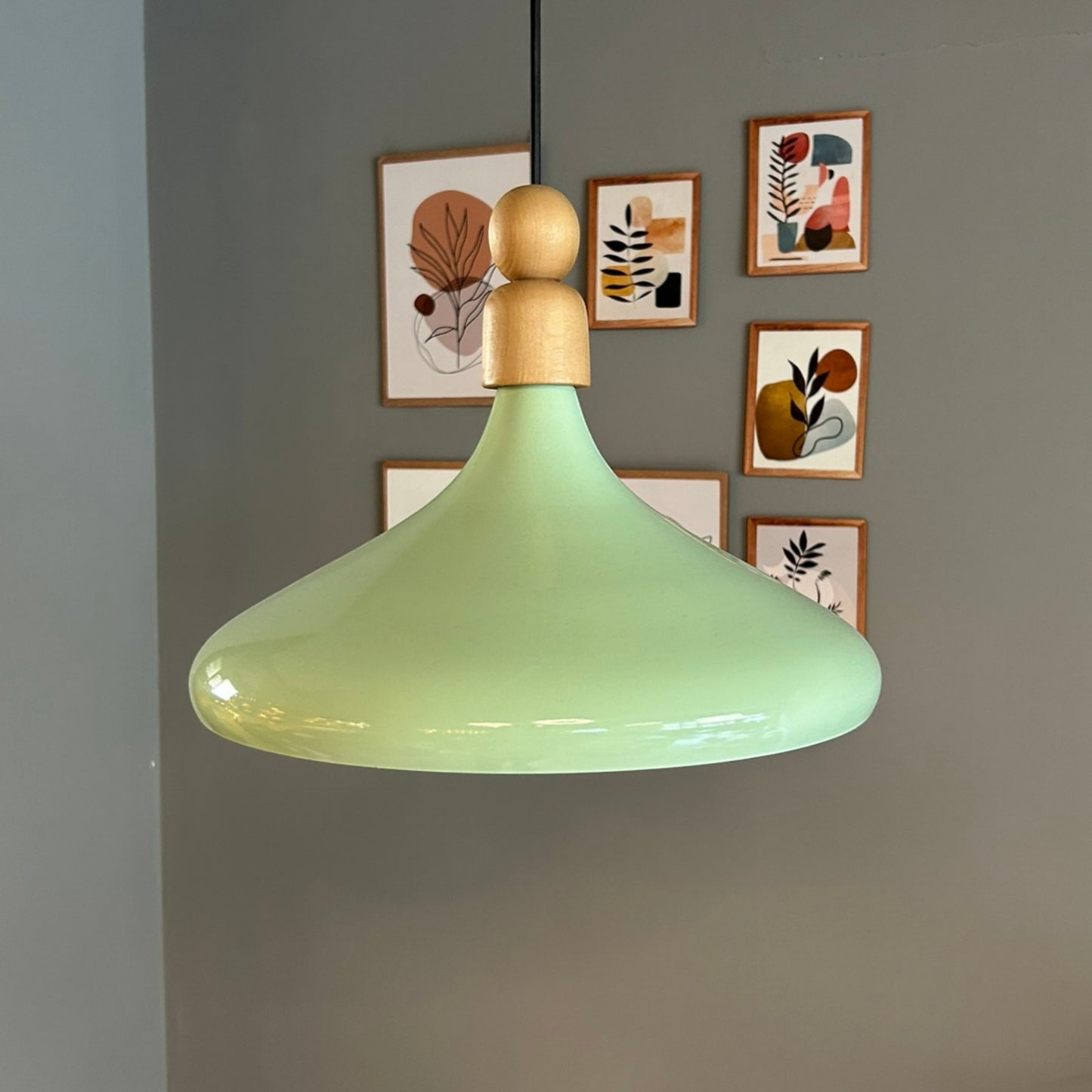 LED Pendelleuchte Perle Holz Metall Ø35 cm, E27, Modern Pendelleuchte