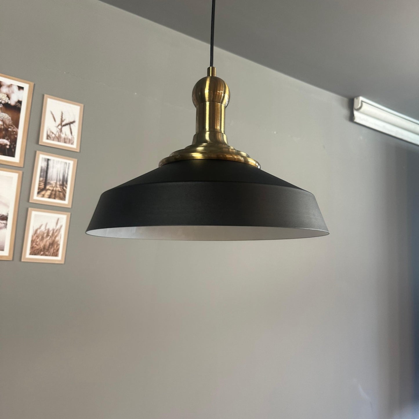 Pendelleuchte Lema Schwarz Knob Ø37,5 cm, Metall Hängelampe