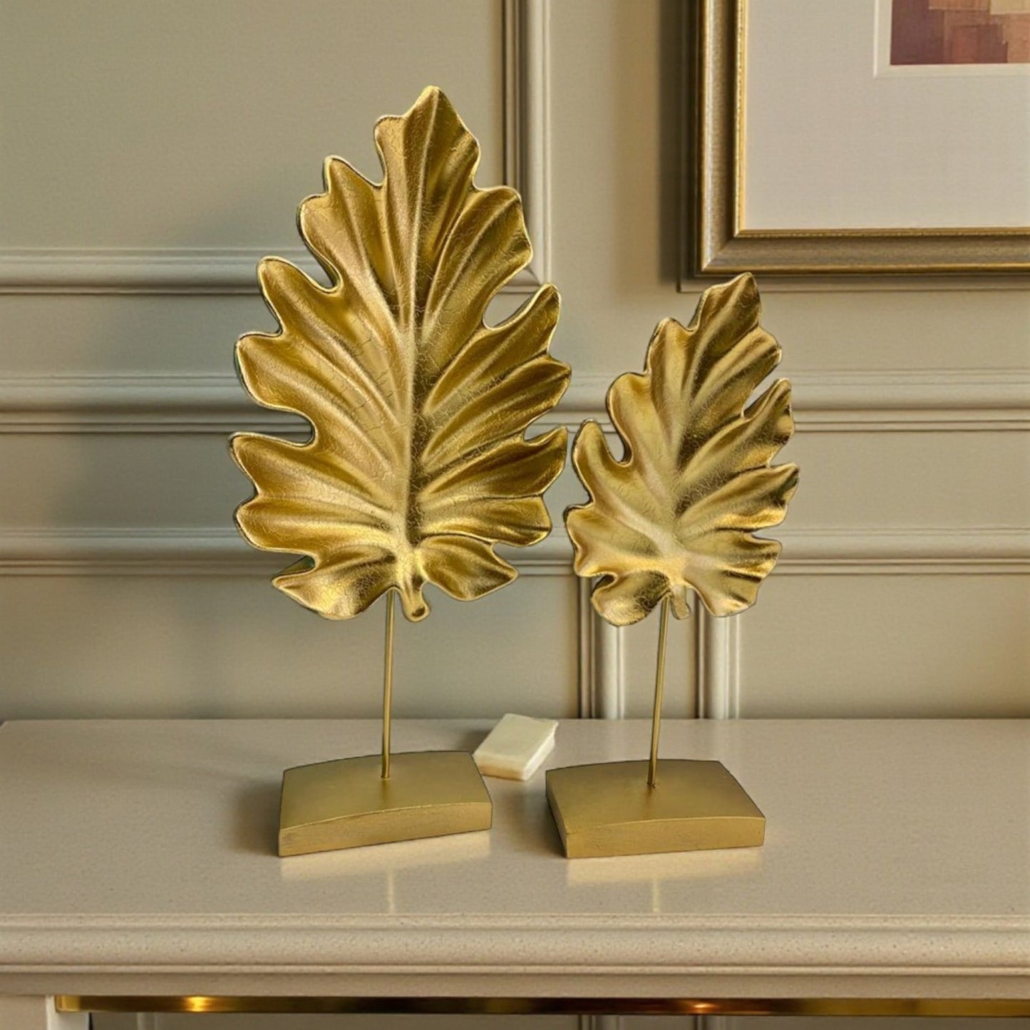 2pcs feuilles de sycomore figurine déco moderne