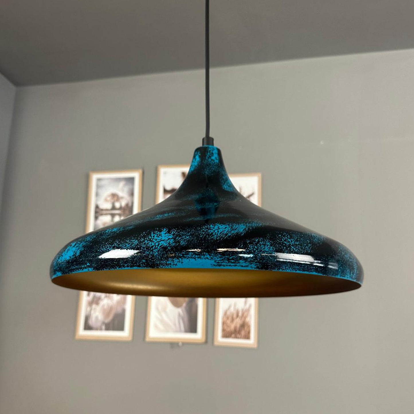 Bamyum Pendelleuchte Durchmesser 35 cm E27 Metall Moderne Lampe