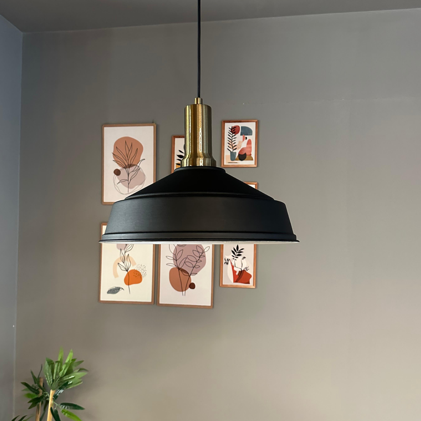 Pendelleuchte Carmelo Fackel Ø35 cm, Metall Hängelampe