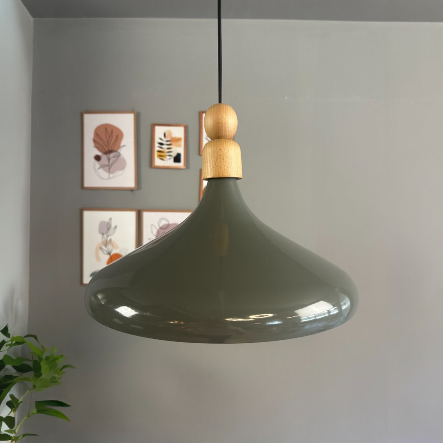 LED Pendelleuchte Perle Holz Metall Ø35 cm, E27, Modern Pendelleuchte