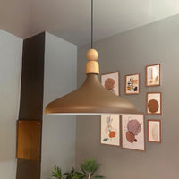 Bamyum Champion Holz Metall E27 Moderne Pendellampe