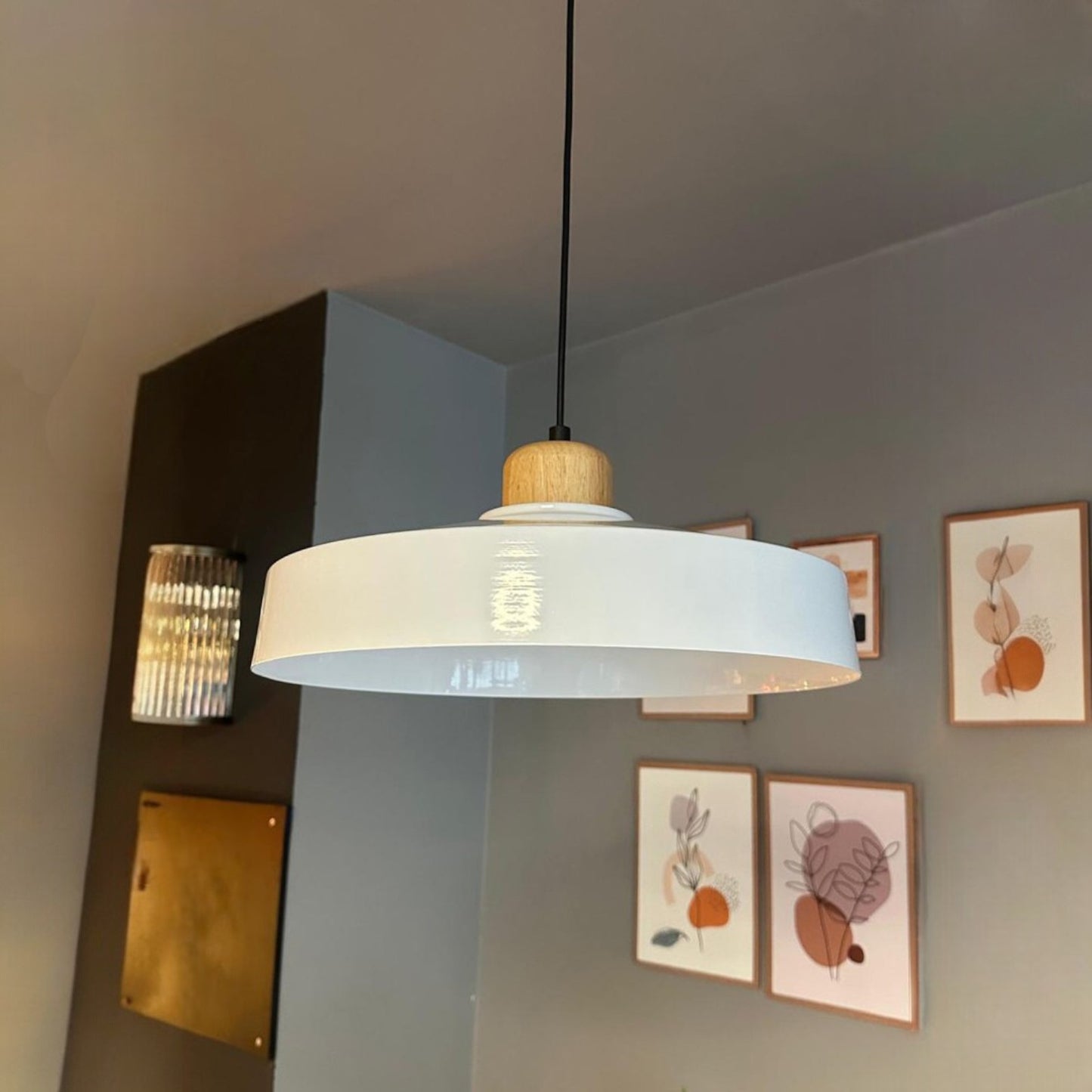 Pendelleuchte Ace Holz Vintage, Industrial aus Metall Holz E27, Hängelampe