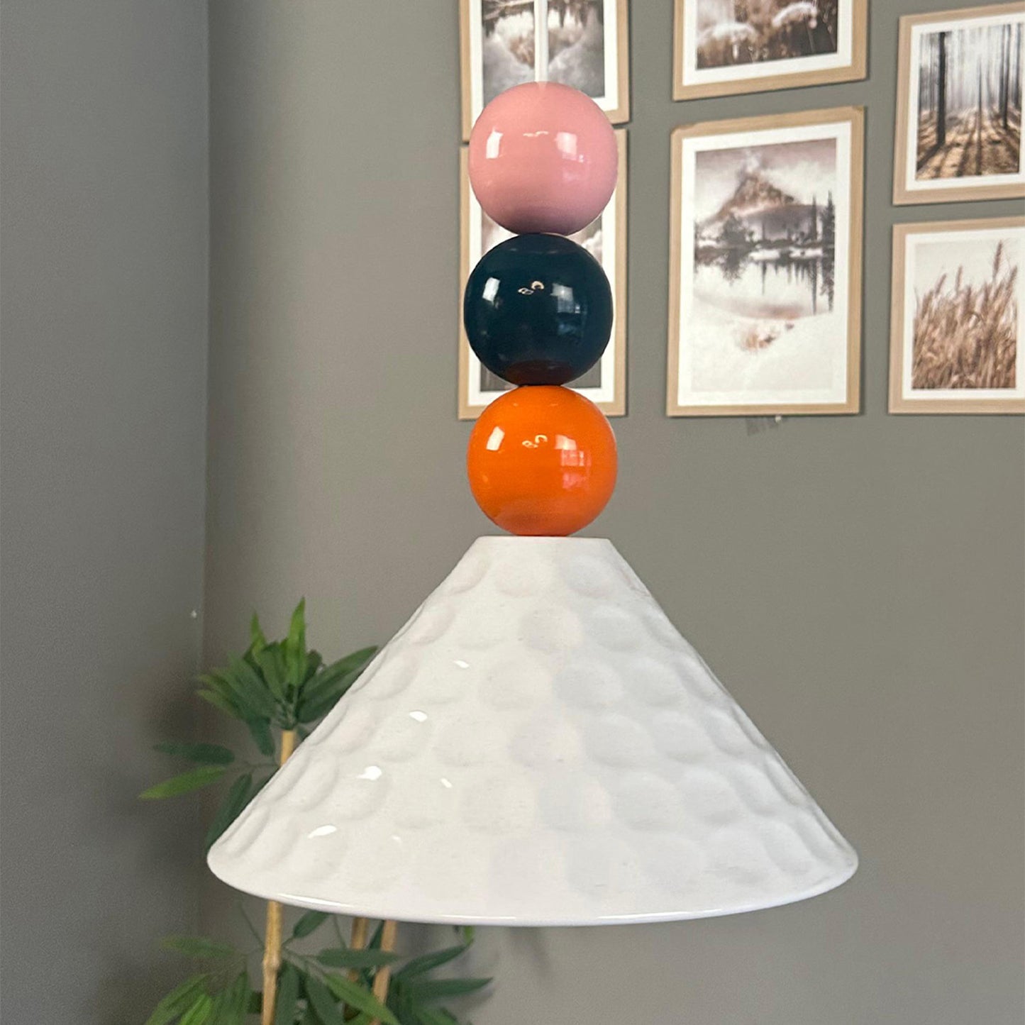 Pendelleuchte Rumy Dreifachperle Metall, Modern Hängelampe