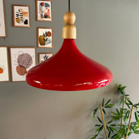 LED Pendelleuchte Perle Holz Metall Ø35 cm, E27, Modern Pendelleuchte