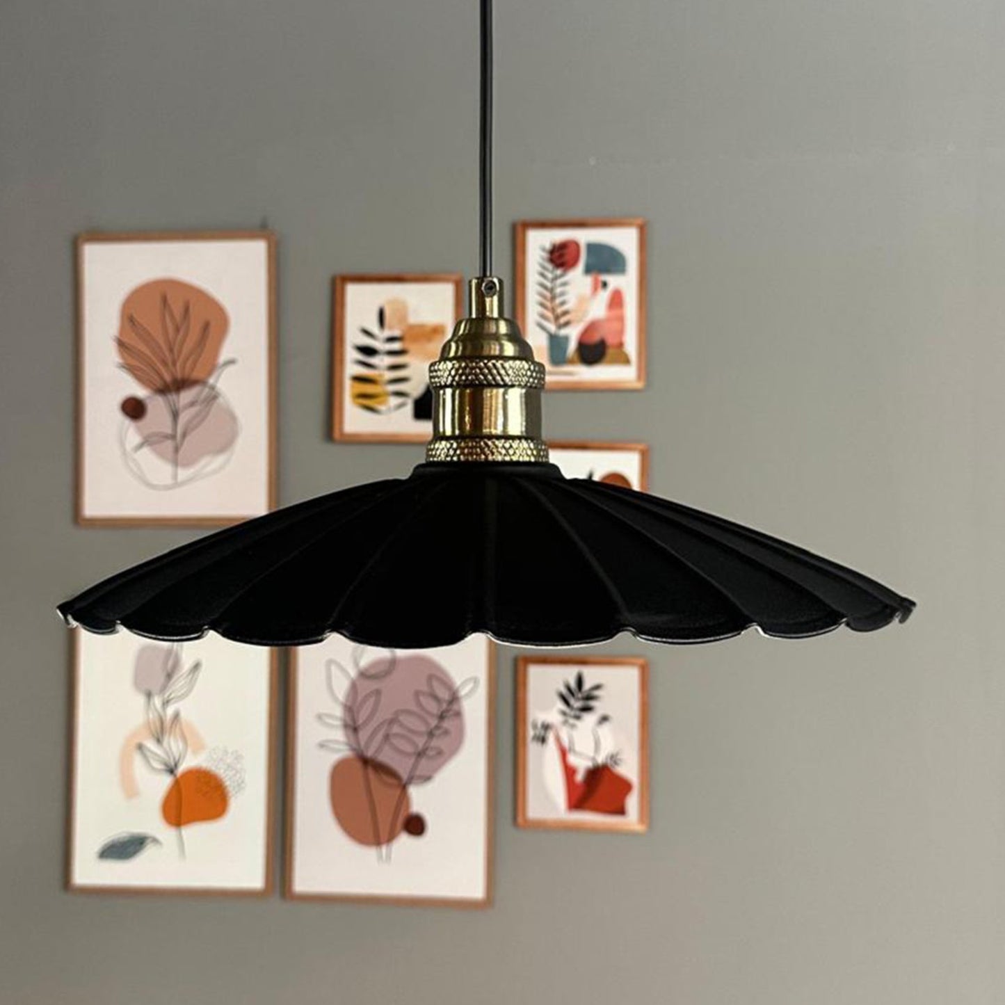 Pendelleuchte Risso Metall Ø34cm, Modern Hängelampe ohne Leuchtmittel