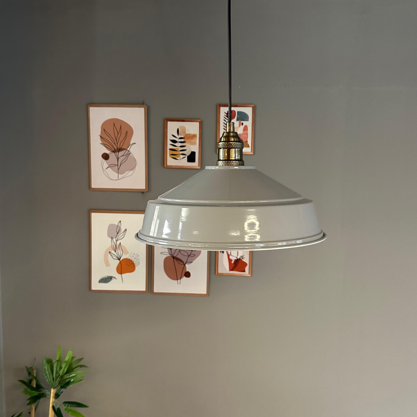 Pendelleuchte Carmelo Halbe Tulpe Ø35 cm, Metall Hängelampe ohne Leuchtmittel