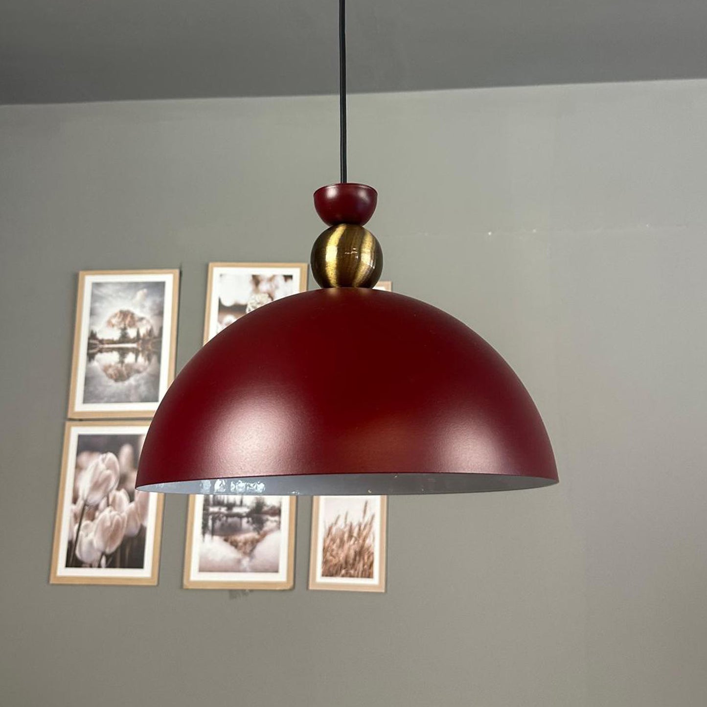 Pendelleuchte Metall Yimpi Wulst Holz Metall