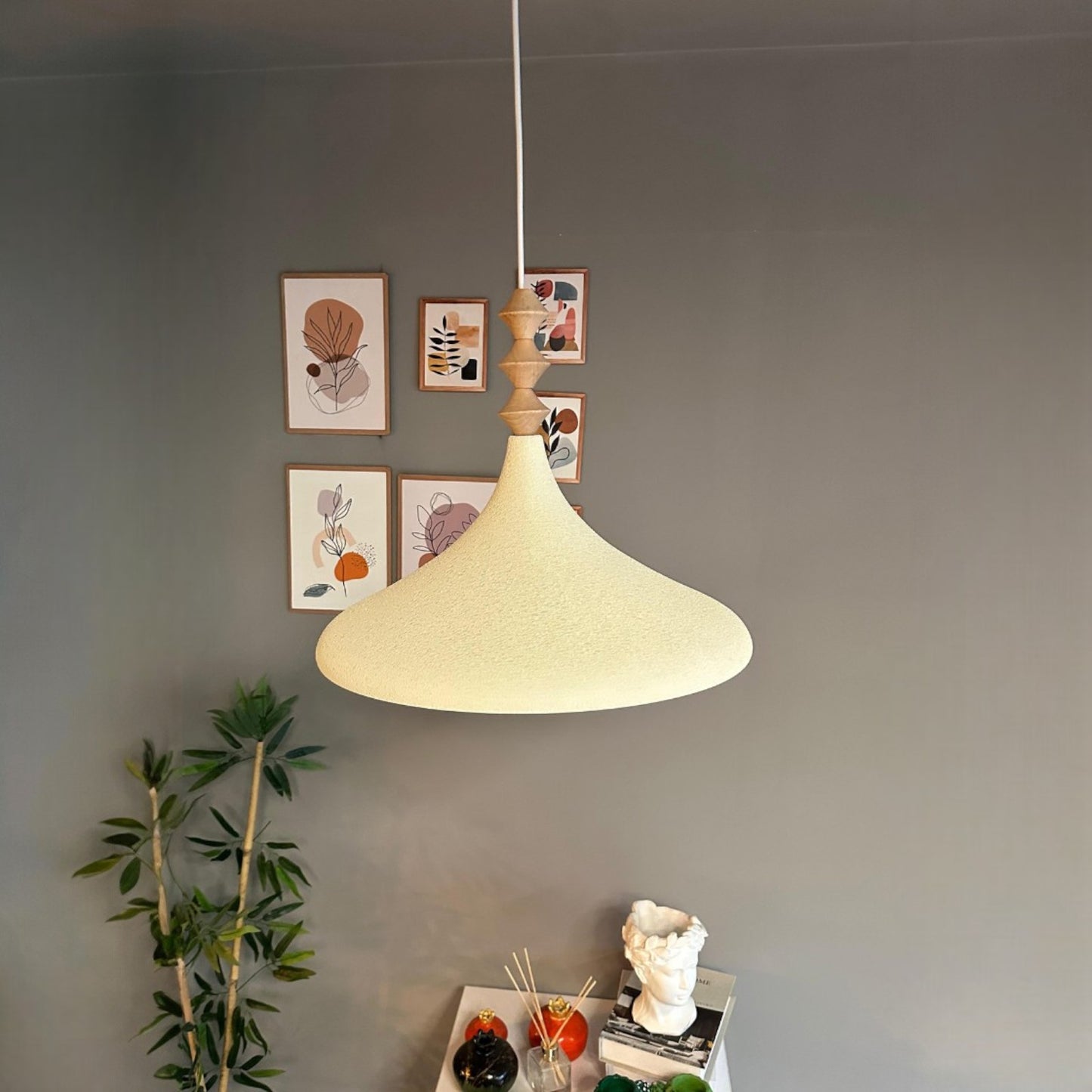 Bamyum Champion Holz Metall E27 Moderne Pendellampe
