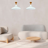 Pendelleuchte Bamyum Pendelleuchte Champion 35cm Metall Weiss-Innen Weiss E27 Lampe