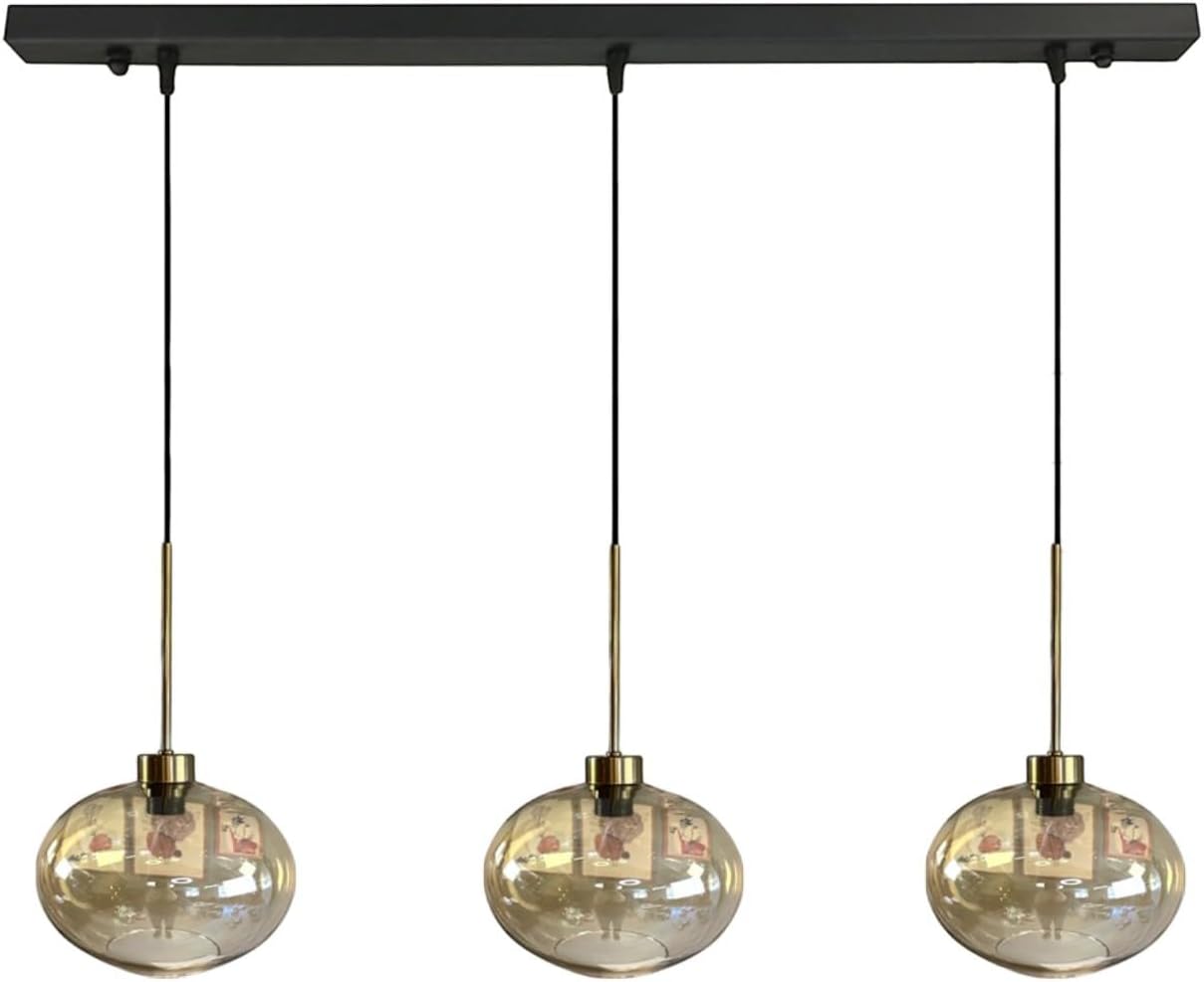 Pendelleuchte Solvia Vintage Glas, 25 cm Retro-Hängelampe