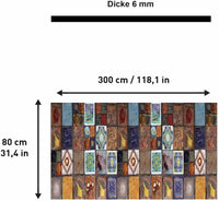 Tapis imprimé Superlonga en chenille, fabriqué à la machine 