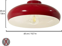 Plafonnier en métal avec 1 lampe