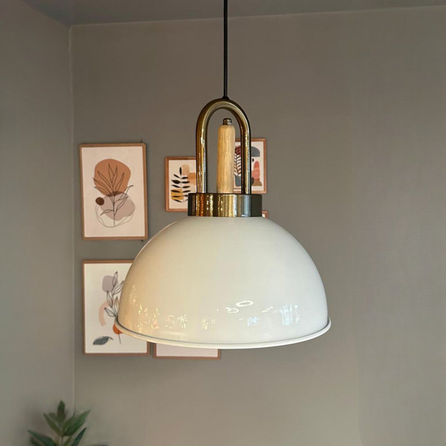 Pendelleuchte Yimpi Locke Holz Metall, Modern Hängelampe