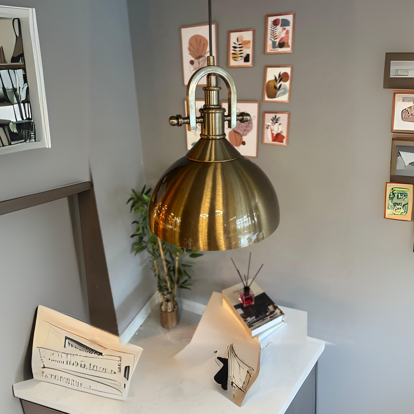 Pendelleuchte Yimpi Pendelleuchte Hängelampe aus Metall Ø43 cm Lampe