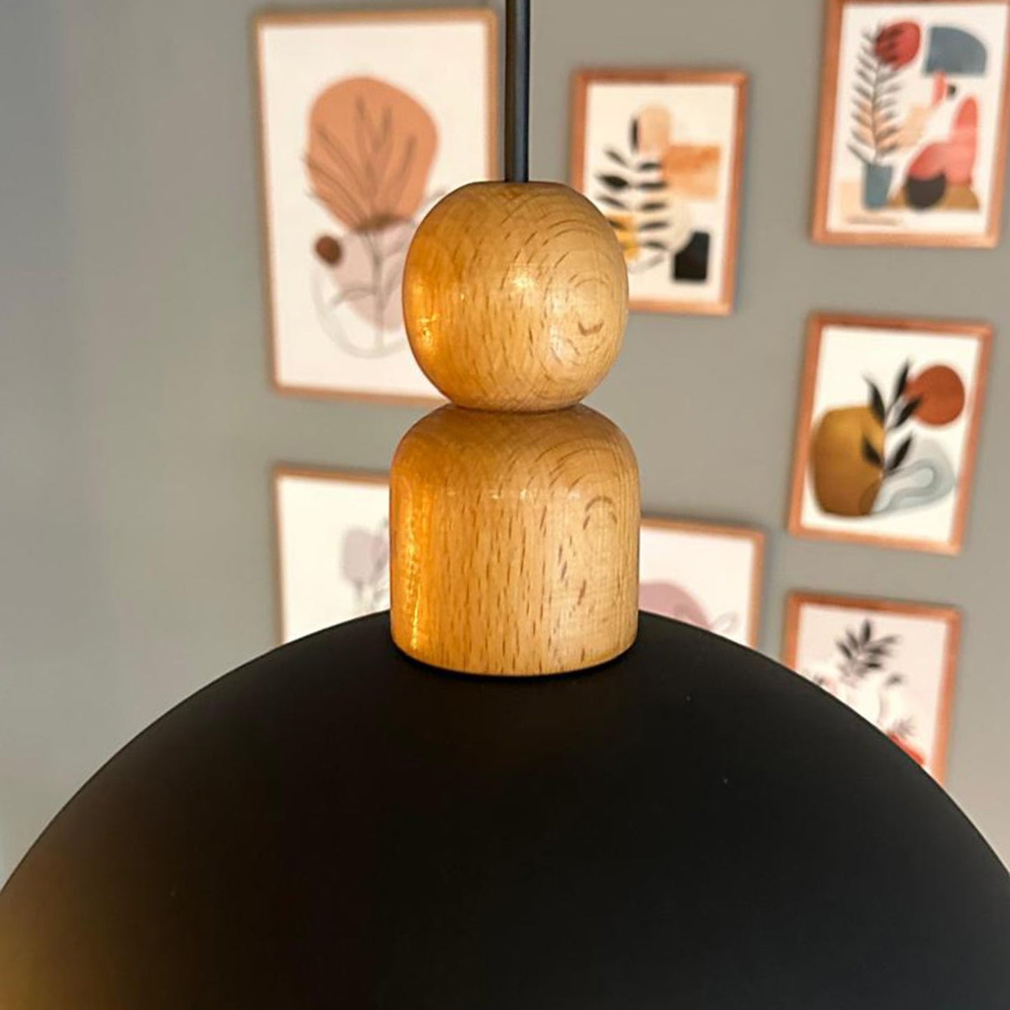 Pendelleuchte Yimpi Wulst Holz Metall