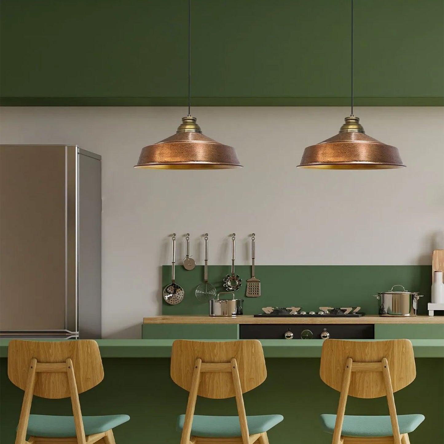 Pendelleuchte Hängelampe Asletl-HG Ø41cm, Pendelleuchte Vintage, E27 Lampe