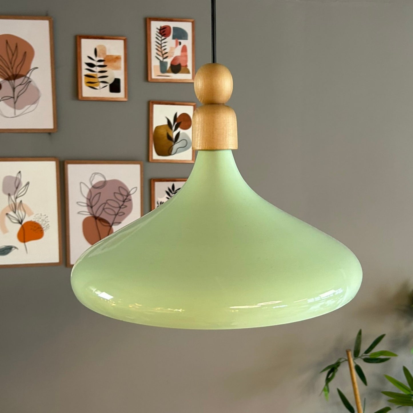 LED Pendelleuchte Perle Holz Metall Ø35 cm, E27, Modern Pendelleuchte