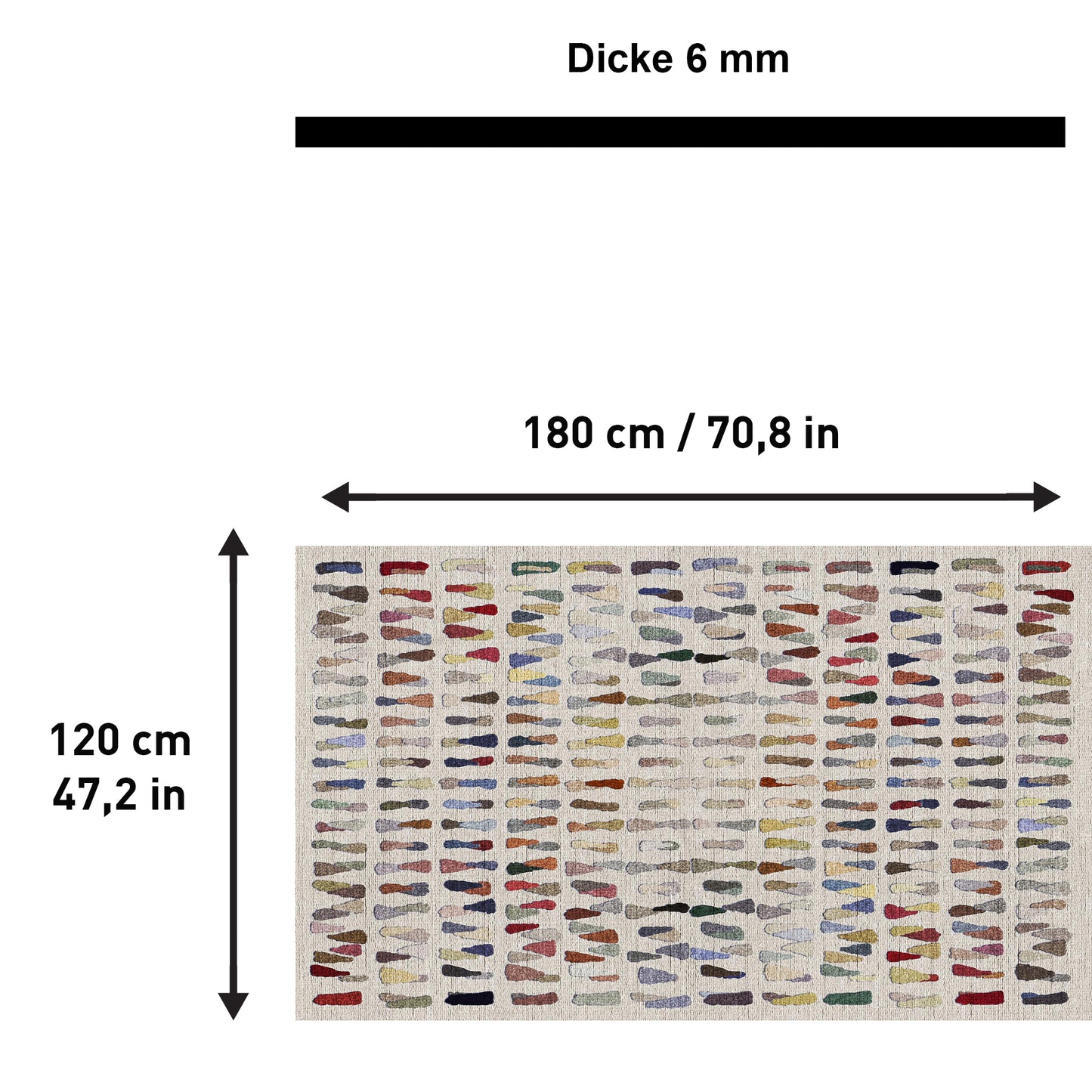 Zola Bedruckter Teppich Chenille-Druck Maschinell Hergestellt