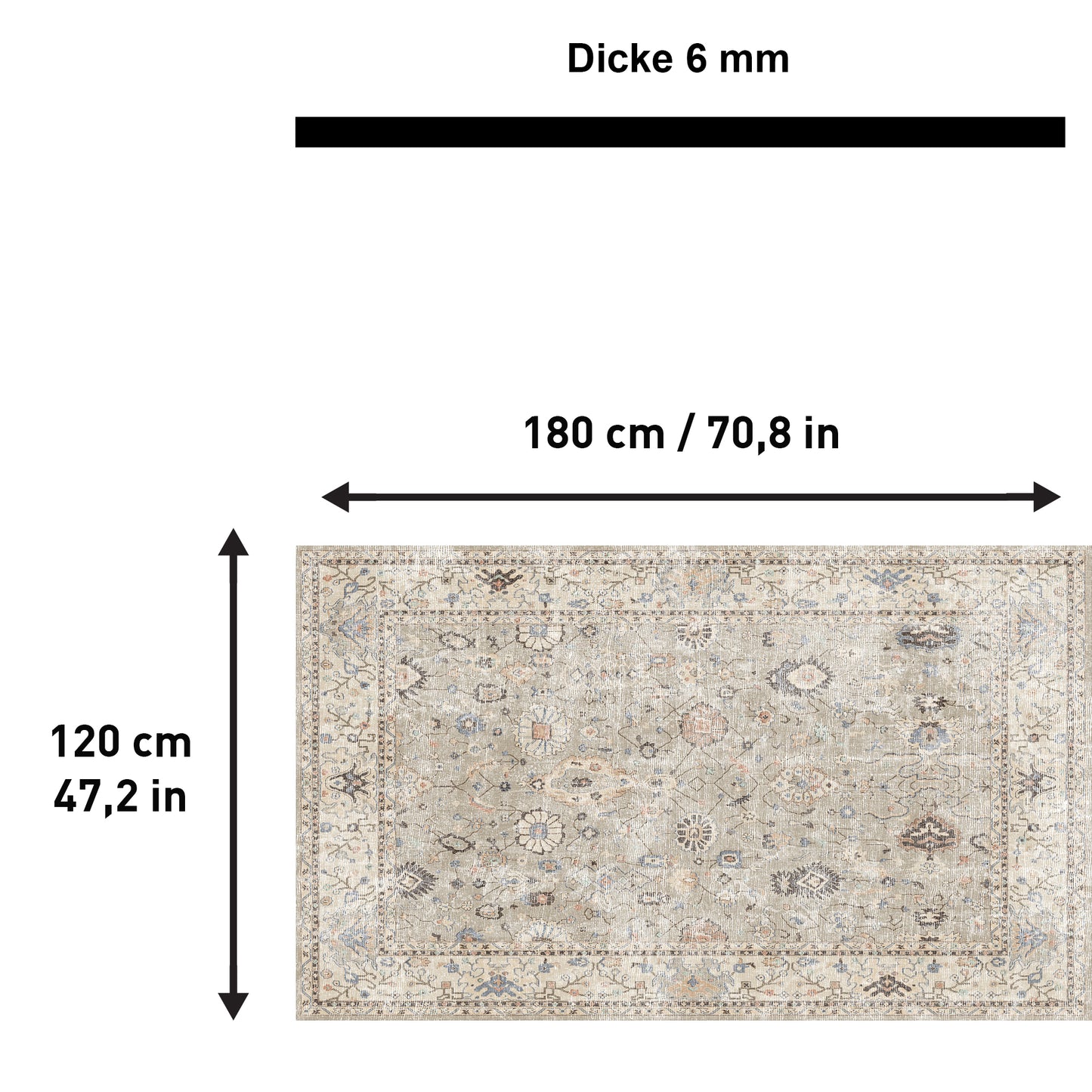 Monty Bedruckter Teppich Chenille-Druck Maschinell Hergestellt