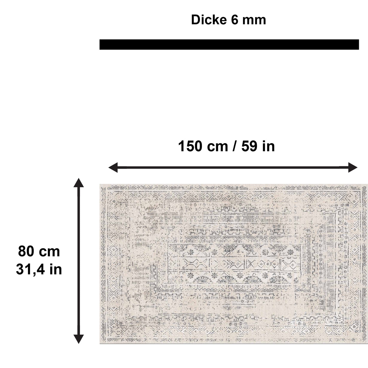 Duncan Bedruckter Teppich Chenille-Druck Maschinell Hergestellt